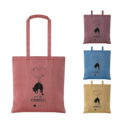 Yumibio Gadget  Shopper in Cotone Rossa - Purrrfect  Yumibio Collection