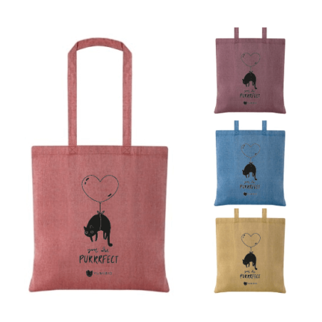 Shopper en coton violet-Purrrfect Yumibio Gadget Accessoires   Disponible sur Yumibio.com
