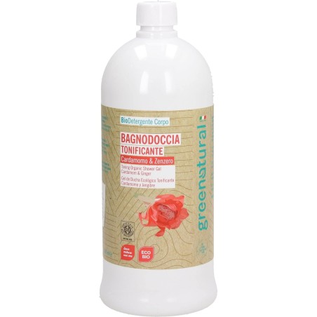 Cardamom and Ginger toning shower bath 1 LT Greenatural Bathroom and shower  Available on Yumibio.com