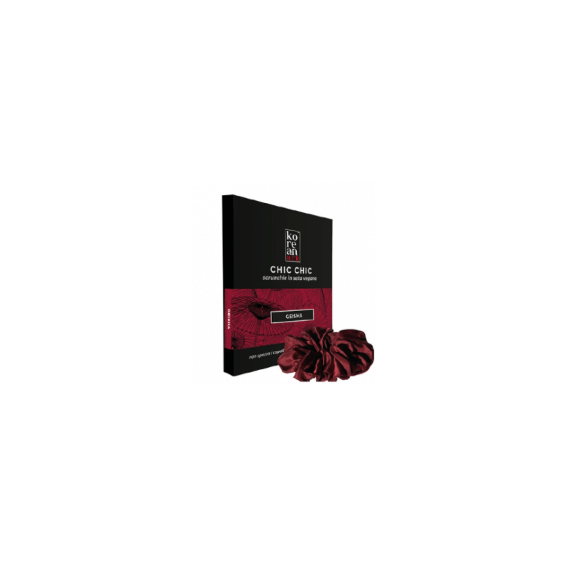 Vegan silk Scrunchie-Geisha Gentleaf Brushes and combs  Available on Yumibio.com