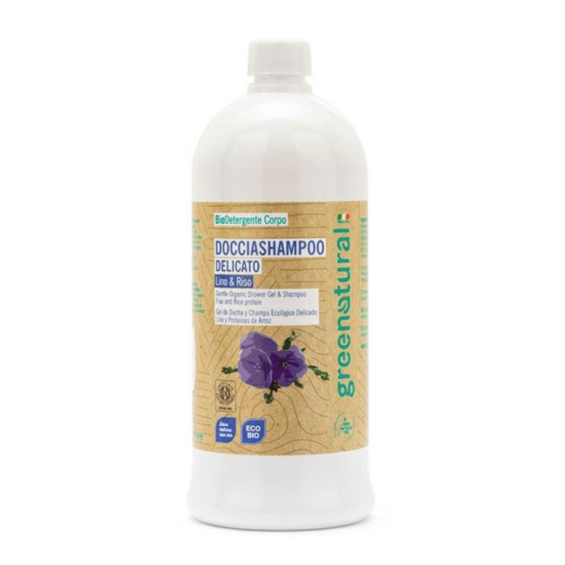 Gel douche et Shampooing, Linge de maison et des Protéines de Riz, 1 LT Greenatural Salle de bains et douche   Disponible sur...