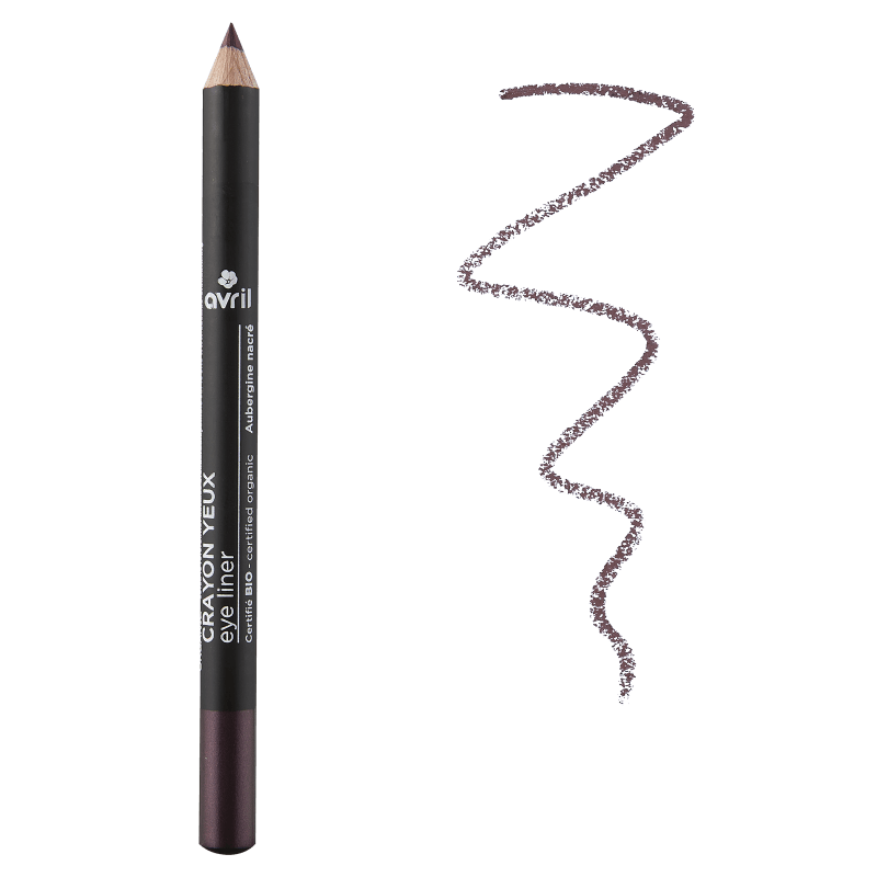 Aubergine Pearly Eye Pencil-Melenzana Avril Kajal and eyeliner  Available on Yumibio.com