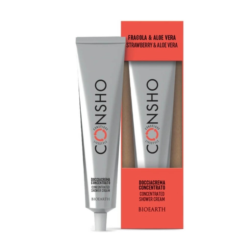 Bioearth  CONSHO Bagnocrema Concentrato Fragola e Aloe  Bagnoschiuma Bio