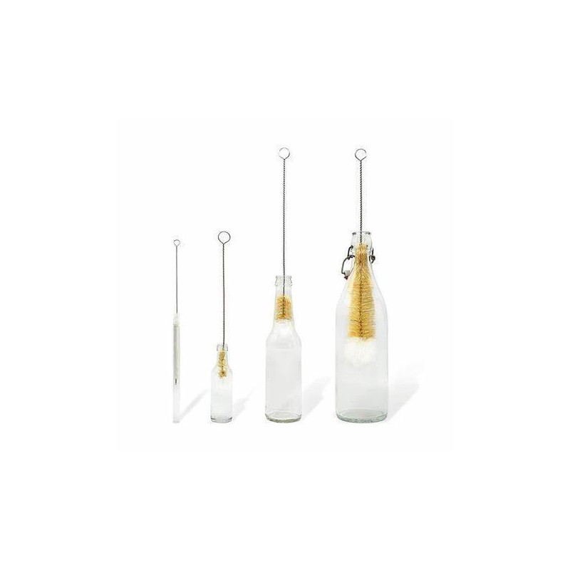 Ensemble de brosse à bouteille en bambou Bambaw Accessoires   Disponible sur Yumibio.com