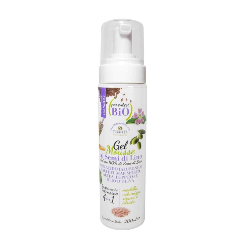 Gel Mousse Gel to the Flax Seed Parentesi Bio Styling  Available on Yumibio.com