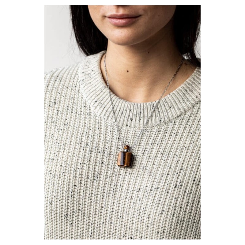 Collier d'aromathérapie - Oeil de tigre Olfattiva L'aromathérapie et les Parfums   Disponible sur Yumibio.com