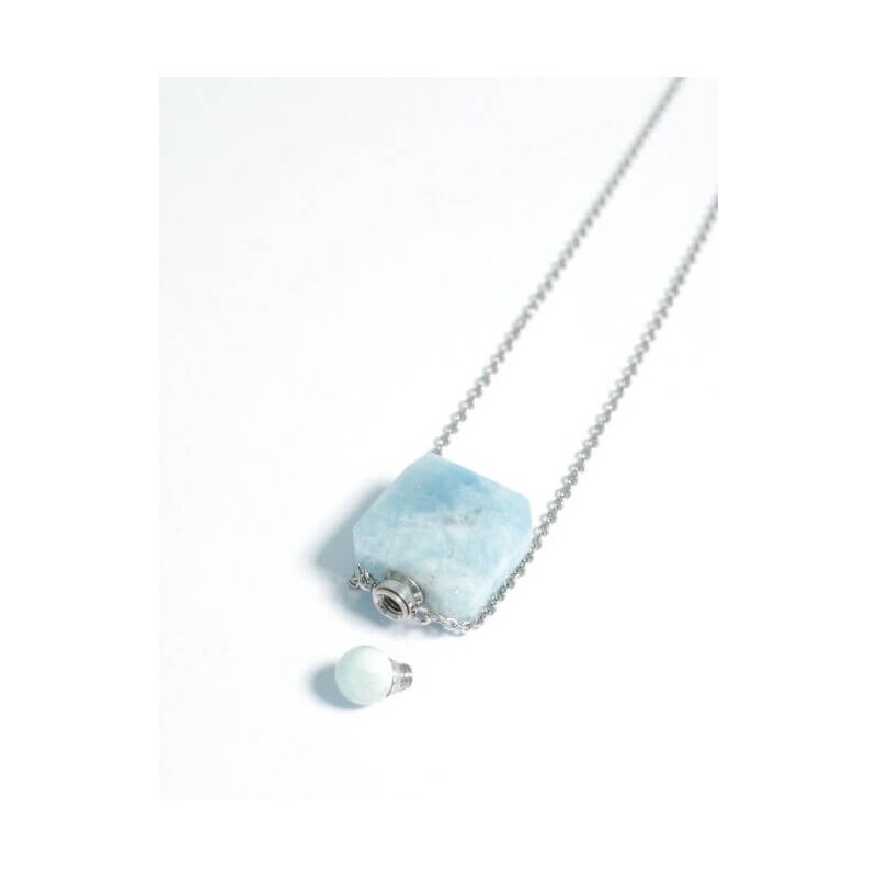 Collier d'aromathérapie - Aigue-marine Olfattiva L'aromathérapie et les Parfums   Disponible sur Yumibio.com