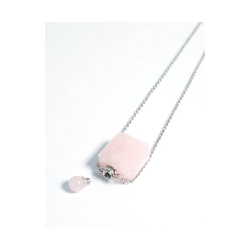 Collier d'aromathérapie - Quartz rose Olfattiva L'aromathérapie et les Parfums   Disponible sur Yumibio.com