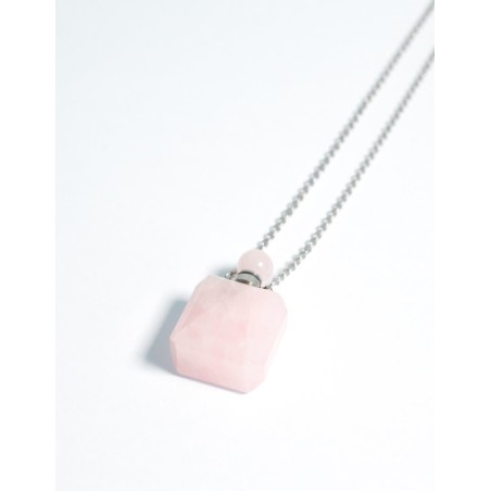 Collier d'aromathérapie - Quartz rose Olfattiva L'aromathérapie et les Parfums   Disponible sur Yumibio.com