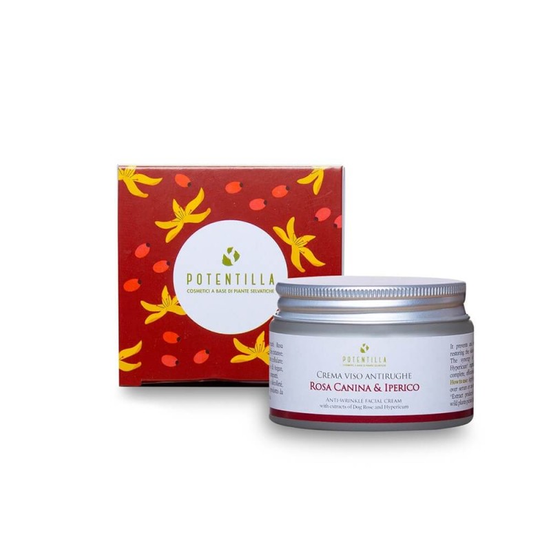 Anti-Wrinkle Face Cream with Rosehip and St. John's Wort 50 ml Potentilla Moisturizing  Available on Yumibio.com