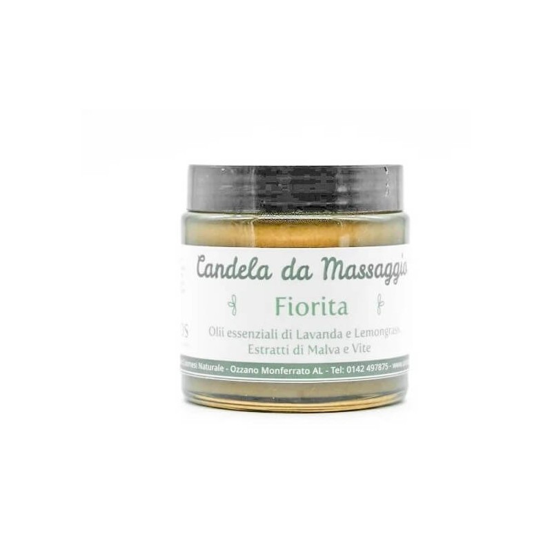 Antos Cosmetici  Candela da Massaggio Fiorita  Oli e Burri