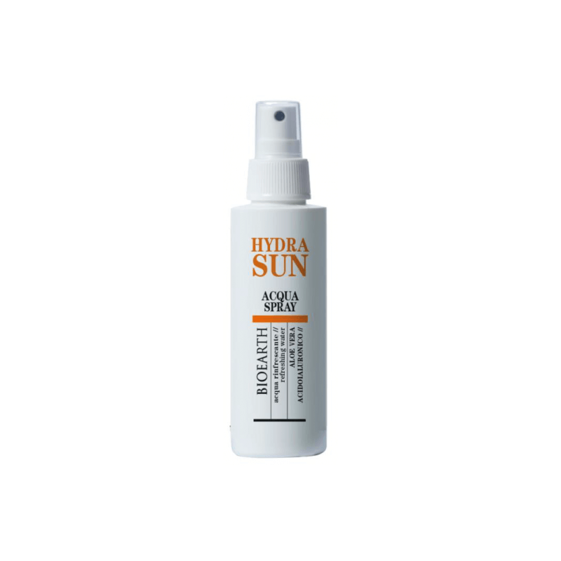 Bioearth  Acqua Spray Viso Aloe e Acido Ialuronico - Hydra Sun  Dopo Sole bio