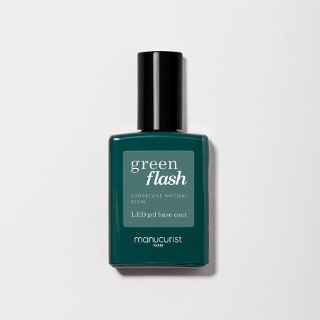 Green Flash Semi-Permanent Base Coat Manucurist Semi-permanent nail polishes  Available on Yumibio.com