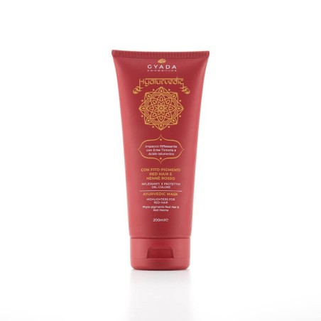 Reflective wrap for hair warm and red tones - Hyalurvedic Red Hair Gyada Cosmetics Masks  Available on Yumibio.com
