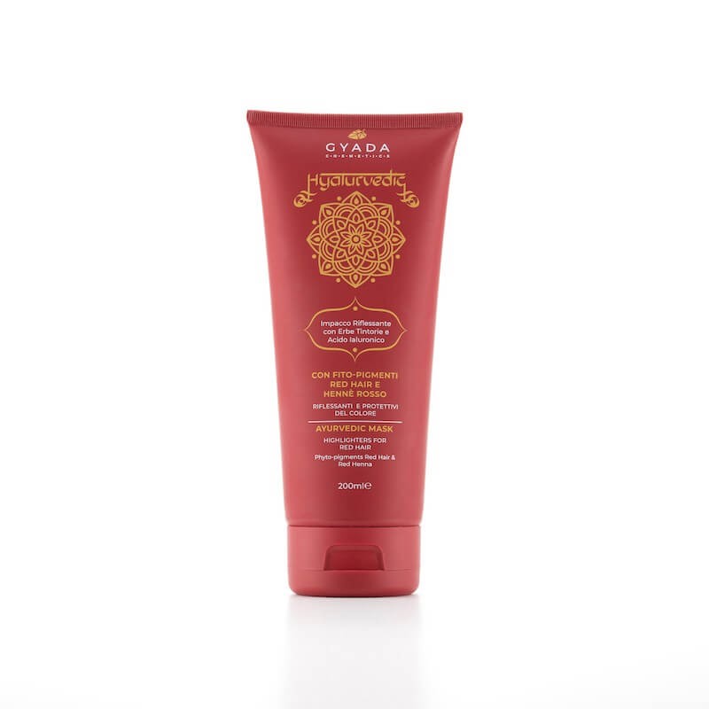 Gyada Cosmetics  Impacco Riflessante per Capelli toni caldi e rossi - Hyalurvedic Red Hair  Riflessanti Capelli
