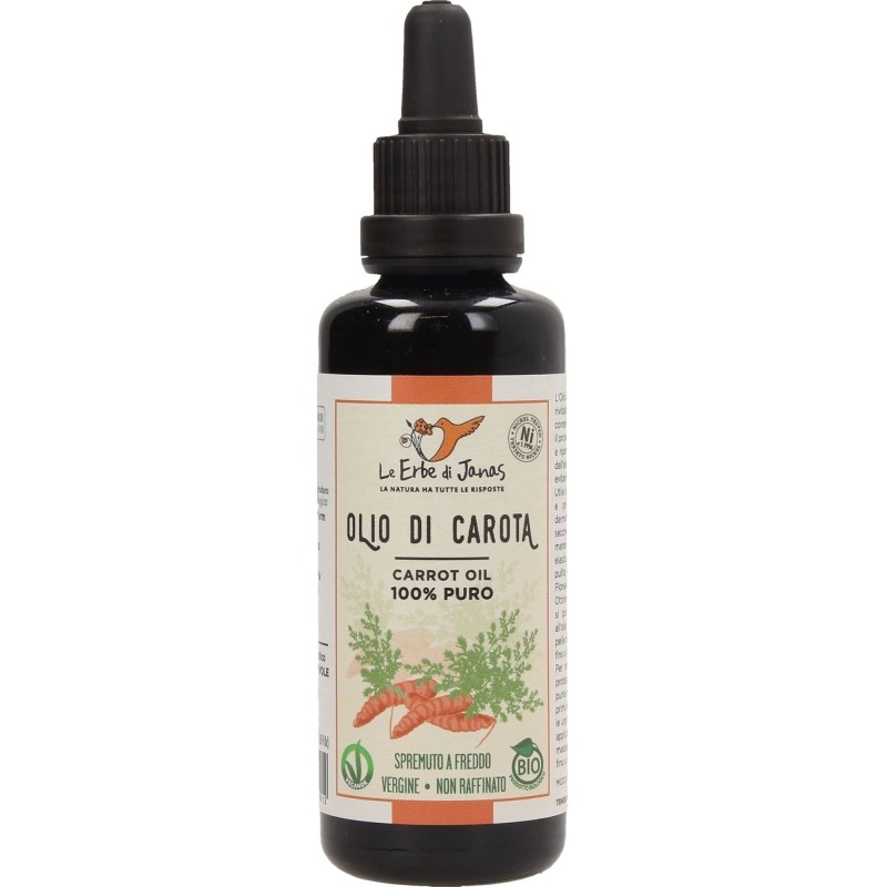 L'huile de carotte Le Erbe di Janas Matières Premières   Disponible sur Yumibio.com