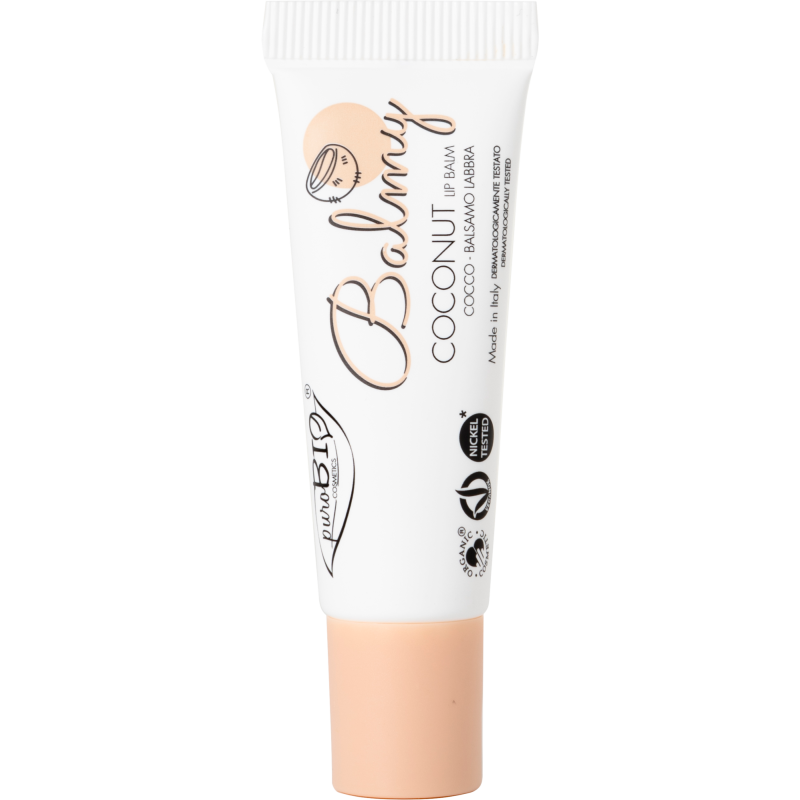 Balmy-Moisturizing Lip Balm 04-Coconut Purobio Lips  Available on Yumibio.com