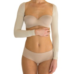 Solidea- Leggings Anticellulite  Maniche al Polso Micromassaggianti Anticellulite Champagne - Taglia S  Leggins Anticellulite
