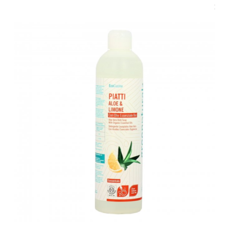 Liquide vaisselle avec de l'Aloe Vera et de Citron Greenatural La vaisselle et les Couverts   Disponible sur Yumibio.com