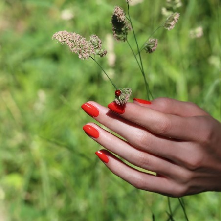Émail Semi-Permanent Corail Rouge - Flash Vert Manucurist Vernis à ongles semi-permanents   Disponible sur Yumibio.com