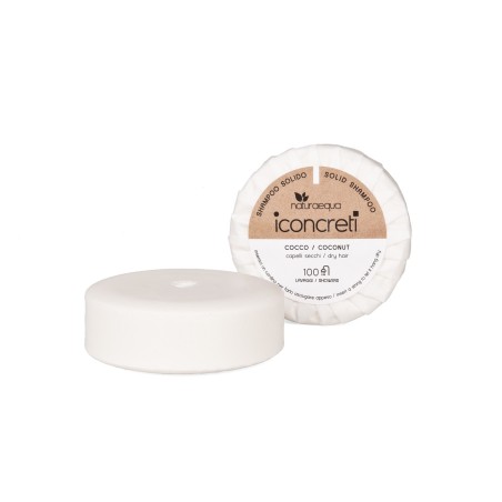 Shampooing solide à la noix de coco - cheveux secs et traités Naturaequa Shampooing Solide   Disponible sur Yumibio.com