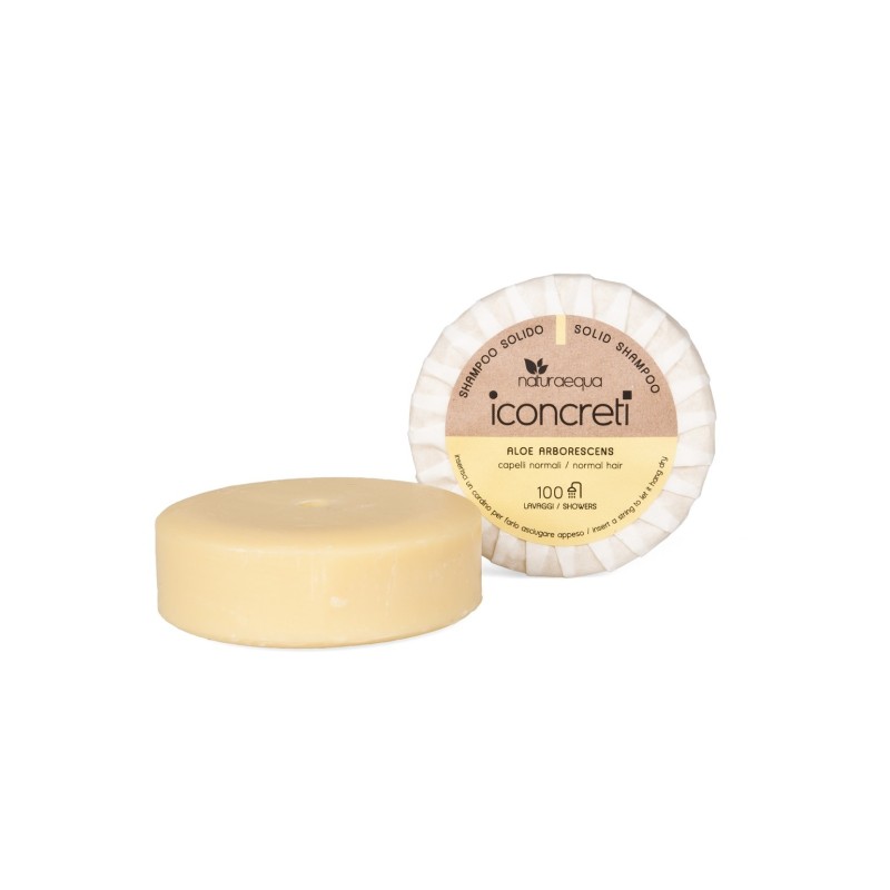 Aloe Solid Shampoo-Normal Hair Naturaequa Shampoo Solid  Available on Yumibio.com