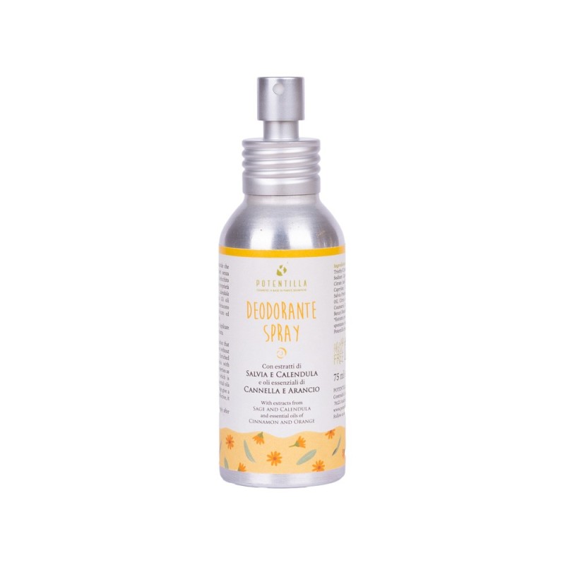Deodorant Spray with Sage and Calendula extracts Potentilla Deodorant  Available on Yumibio.com