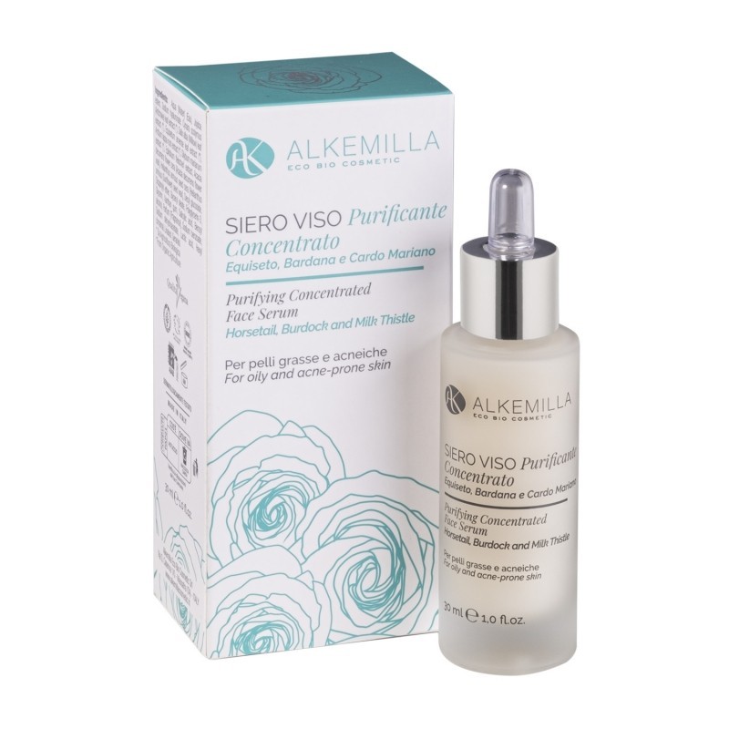 Alkemilla  Siero Viso Concentrato Purificante per Pelli Grasse e Acneiche  Sieri Viso