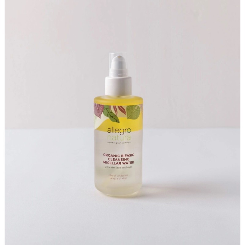 Soothing Micellar Water with Grape Seed Oil Allegro Natura Cleansing  Available on Yumibio.com