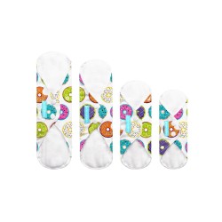 Charlie Banana  Kit Prova Assorbenti Lavabili - Delicious Donuts set da 4 pezzi  Assorbenti