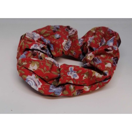 Chouchou en tissu floral rouge Le Kikke - Accessori Brosses et peignes   Disponible sur Yumibio.com