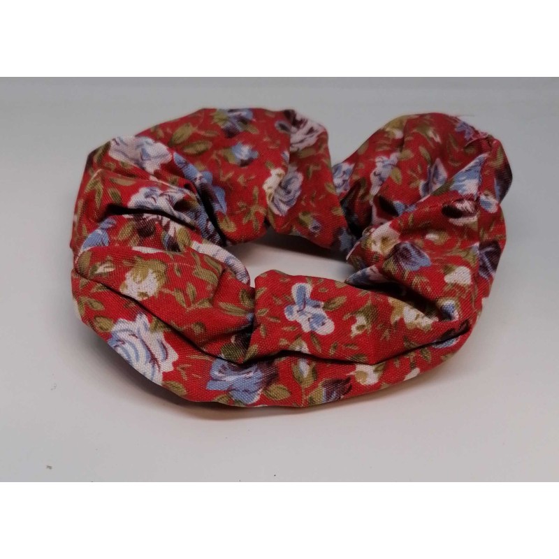 Le Kikke - Accessori  Scrunchie in Tessuto - Floreale Rosso  Spazzole e Phon