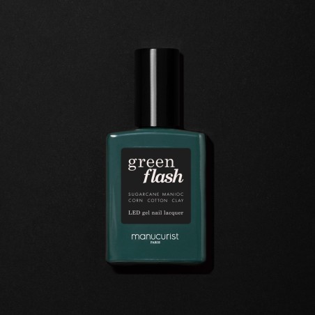Vernis à Ongles Semi-Permanent Réglisse - Green Flash Manucurist Vernis à ongles semi-permanents   Disponible sur Yumibio.com