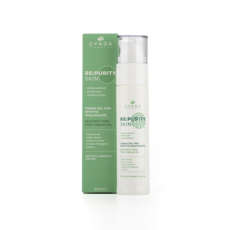 Gyada Cosmetics  RE:Purity Skin - Crema Gel Viso Effetto Opacizzante  Anti-Imperfezioni