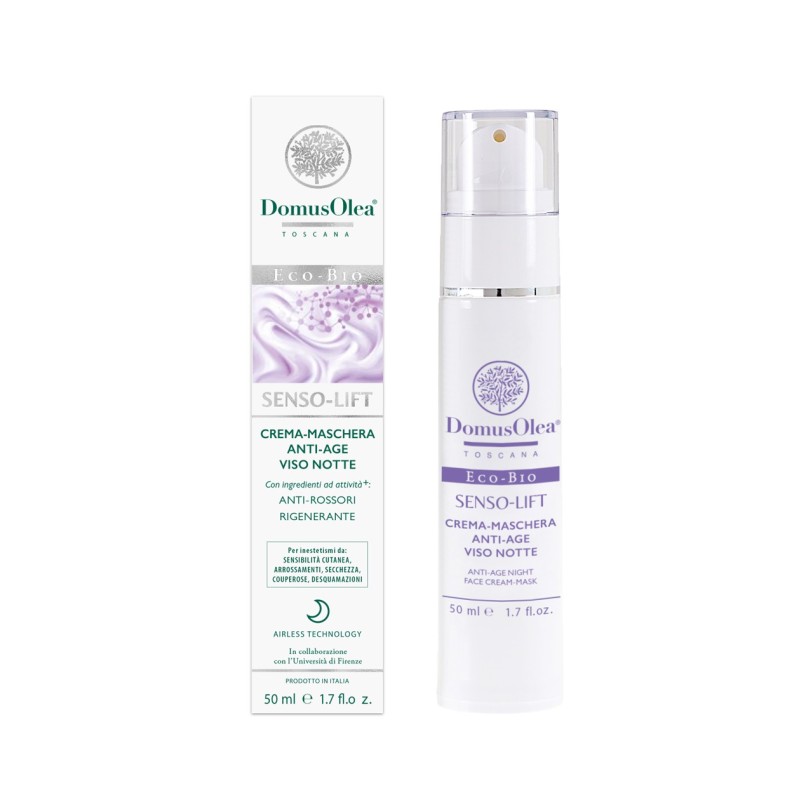 Masque Crème Anti-Âge Visage Nuit Sense Lift Domus Olea Toscana Face   Disponible sur Yumibio.com