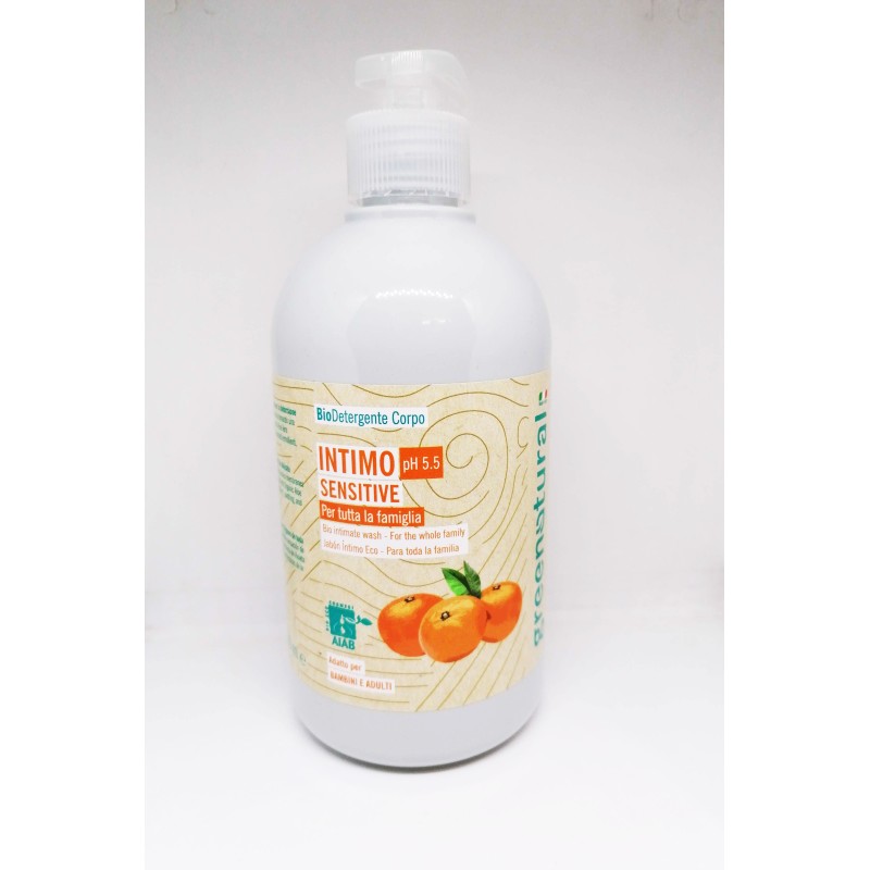 Intimate cleanser Sensitive ph 5.5 Greenatural Detergents  Available on Yumibio.com