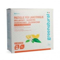 Dishwasher Tablet - Pack Of 25 Greenatural Dishes and Cutlery  Available on Yumibio.com