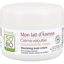Crème nourrissante pour le corps au lait d'ânesse SO’BiO étic Des Lotions et des Crèmes   Disponible sur Yumibio.com