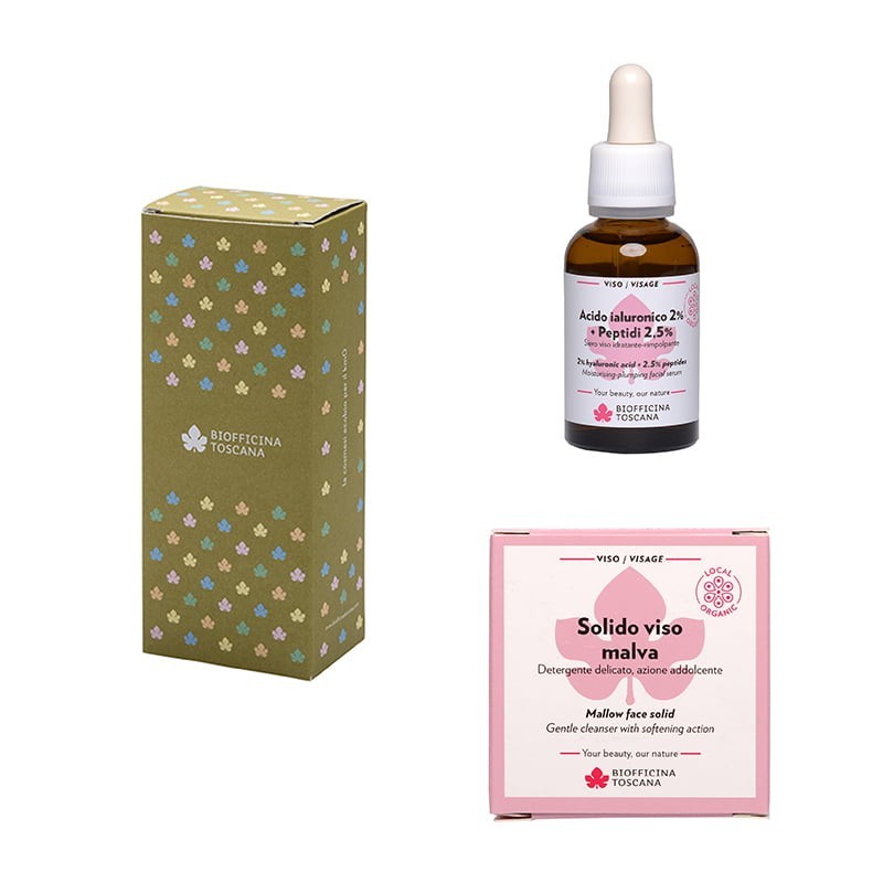 Kit visage Mauve Biofficina Toscana Pelle Sensibile   Disponible sur Yumibio.com