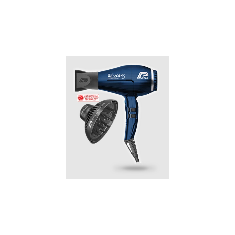 PARLUX Alyon professional hair dryer + Magicsense diffuser Blue Parlux Phon e Styler  Available on Yumibio.com
