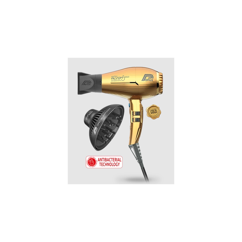 Professional hair dryer PARLUX Alyon + diffuser MagicSense Gold Parlux Phon e Styler  Available on Yumibio.com