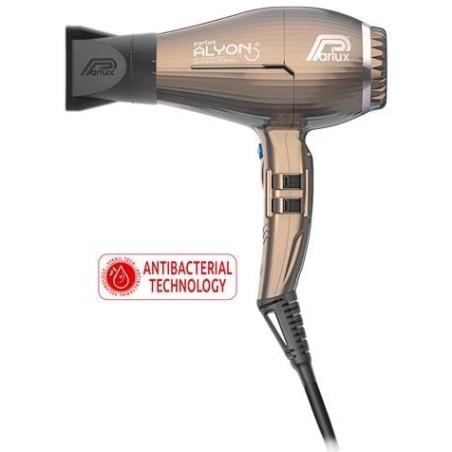 Phon Asciugacapelli Professionale - Parlux Alyon Bronzo Antibatterico  Spazzole e Phon