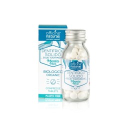 Solid toothpaste in mint lozenges Officina Naturae Toothpaste  Available on Yumibio.com