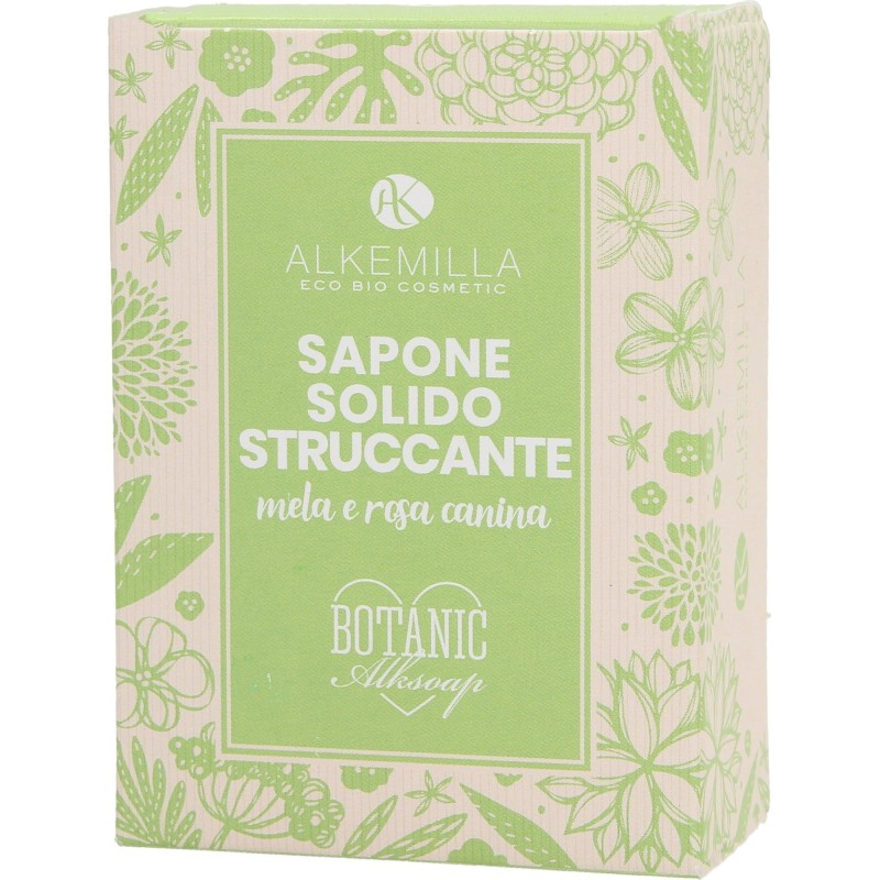 Alkemilla  Saponetta Struccante alla Mela e Rosa Canina  Detergente viso