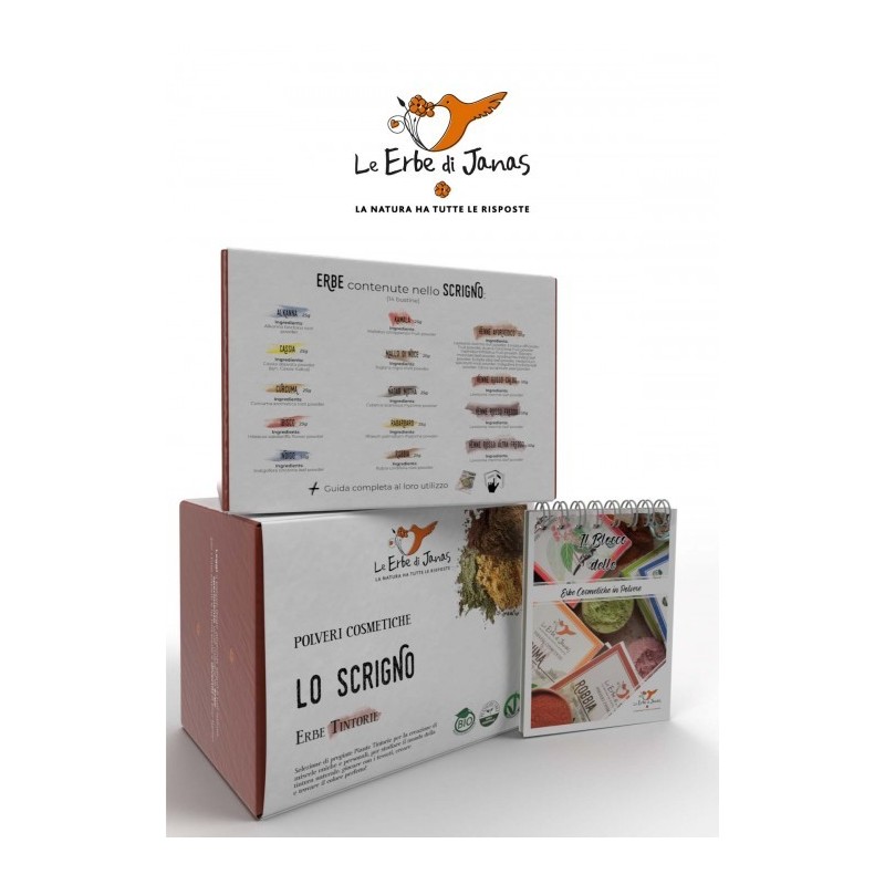 Le Coffret "Erbe Tintorie" Le Erbe di Janas Teint de légumes et de Henne   Disponible sur Yumibio.com