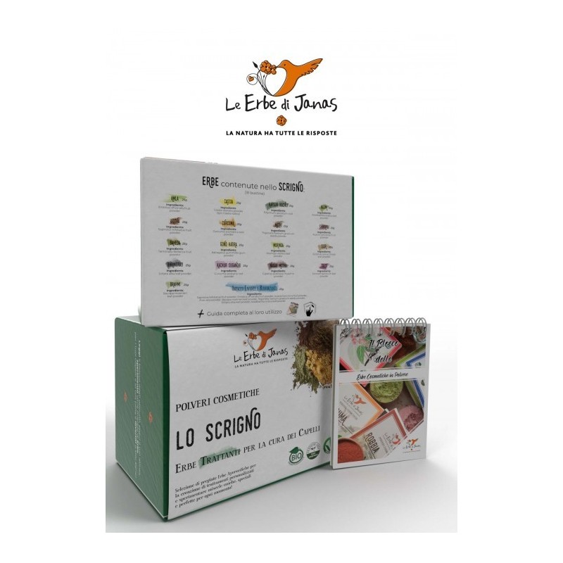 Le Erbe di Janas  Lo Scrigno "Erbe Trattanti" per Capelli  Henné e Tinte Vegetali