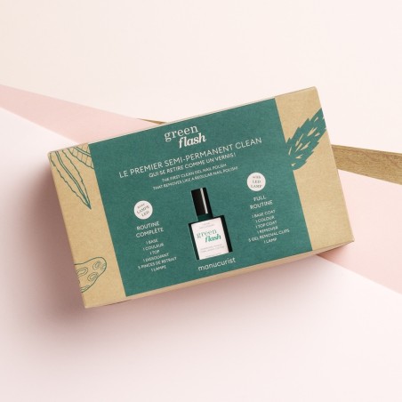 Kit complet émail semi-permanent Hortencia - Flash Vert Manucurist Vernis à ongles semi-permanents   Disponible sur Yumibio.com