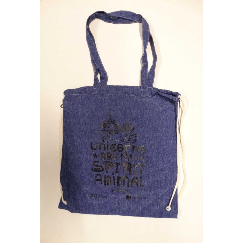 Shopper - Sac à dos en coton bleu - Unicorn Spirit Yumibio Gadget Accessoires   Disponible sur Yumibio.com
