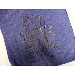 Yumibio Gadget  Shopper - Zaino in Cotone Blu - Unicorn Spirit  Yumibio Collection