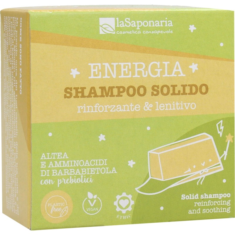 La Saponaria  Shampoo Solido - Rinforzante e Lenitivo  Cosmetici solidi per capelli